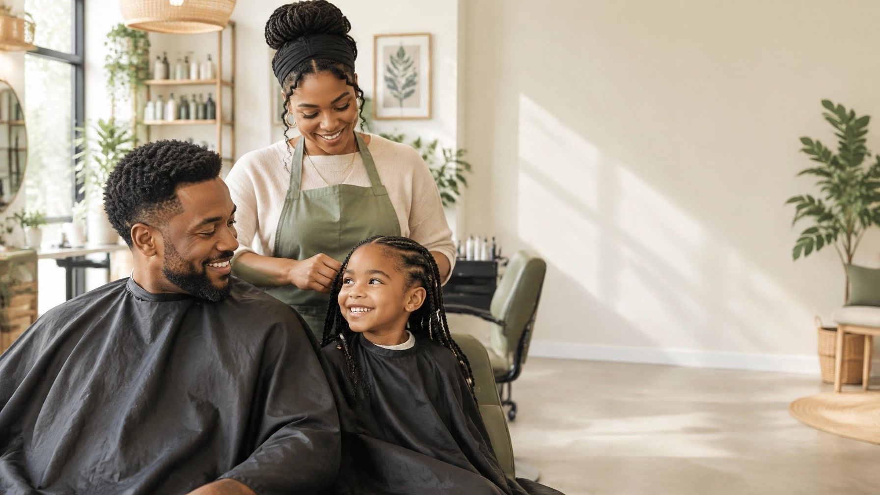 Family-friendly salon experience